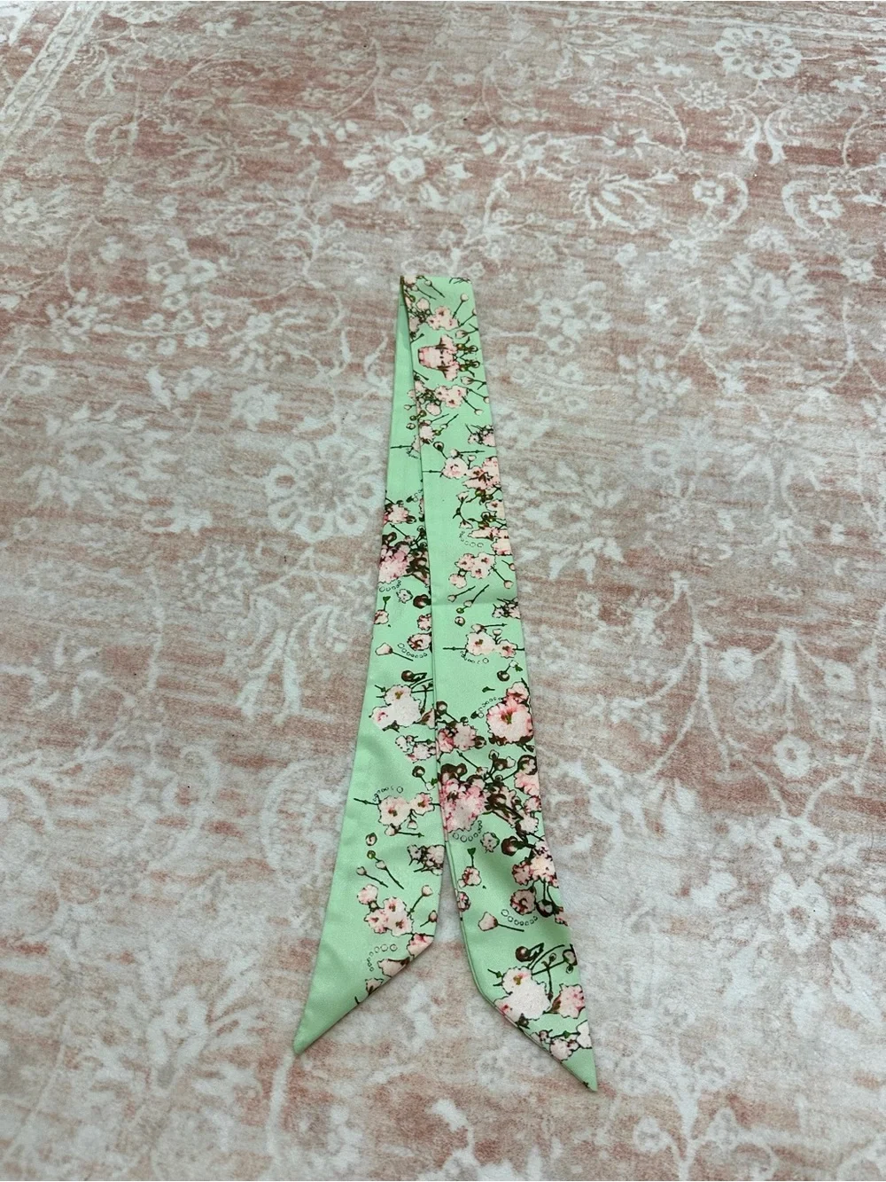 NEW 🌸 Satin Floral Twilly Scarf Tie - Picture 2 of 8